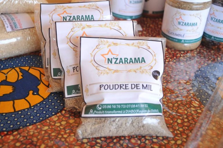 Sachet de poudre de mil N’ZRAMA produite à Diabo